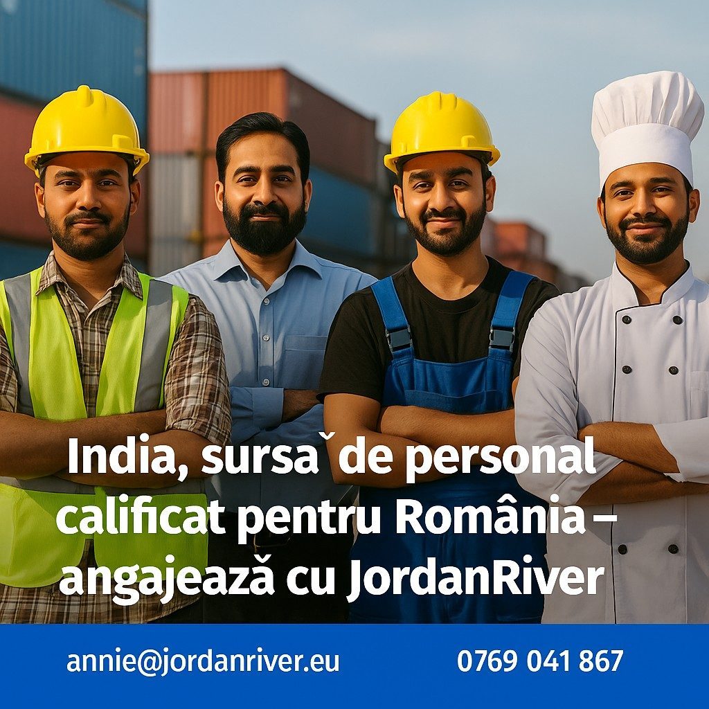 India, sursă de personal calificat pentru România, angajează prin JordanRiver
